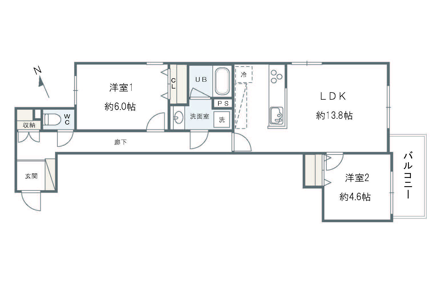 グルーブ明石大蔵の間取り