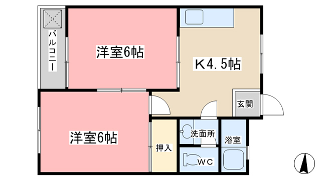 メゾン竹生の間取り