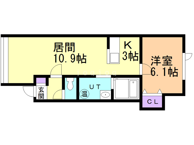 ゼロワン　ウエストの間取り