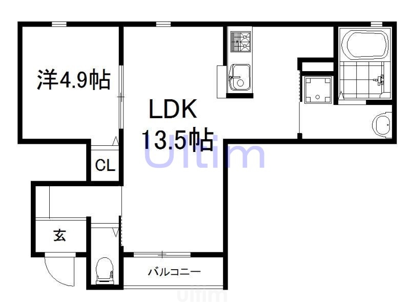 ラシーネ伏見壱番館の間取り