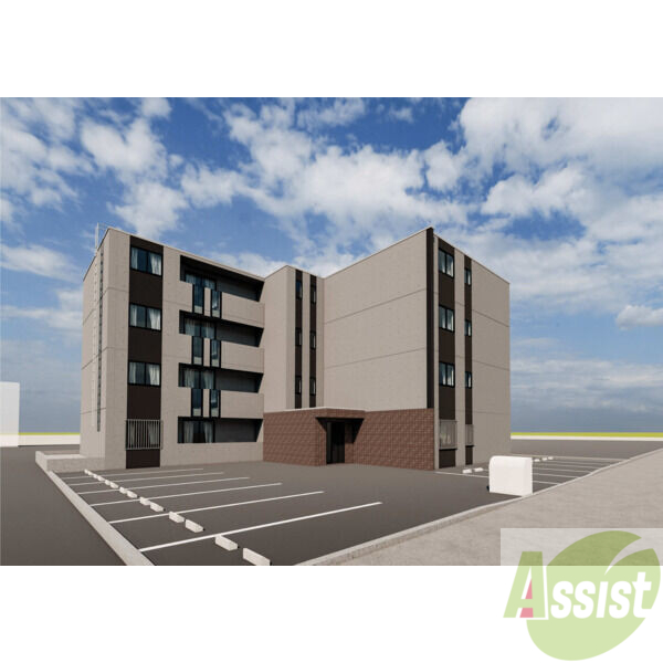 建物外観　外観予想パース　札幌市豊平区月寒東二条「Ｄｏｏｒｓ月寒東」