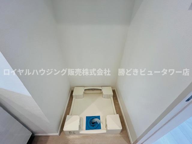 洗面設備　スペースが確保できる洗面所です