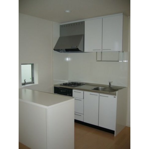 キッチン　システムキッチンには二口コンロ付き♪