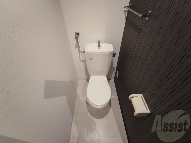 トイレ　トイレです。お洒落なクロスが使われていました！