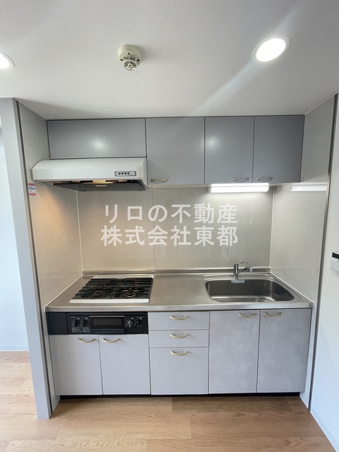 キッチン　お料理好きにはオススメのグリル付３口システムキッチン設置済♪