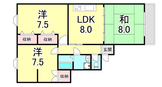 フジマンションの間取り写真