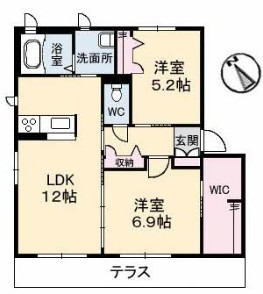ＪＲ本四備讃線 茶屋町駅 徒歩6分 2階建 築18年の間取り写真