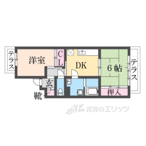 マンションエウォールの間取り写真