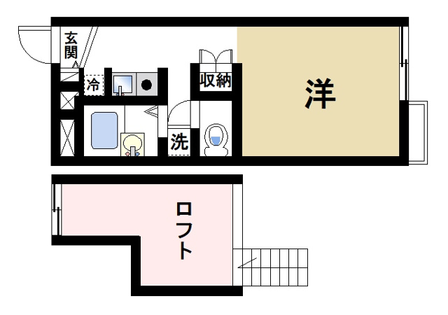 ＪＲ関西本線 大和小泉駅 徒歩3分 2階建 築29年の間取り写真