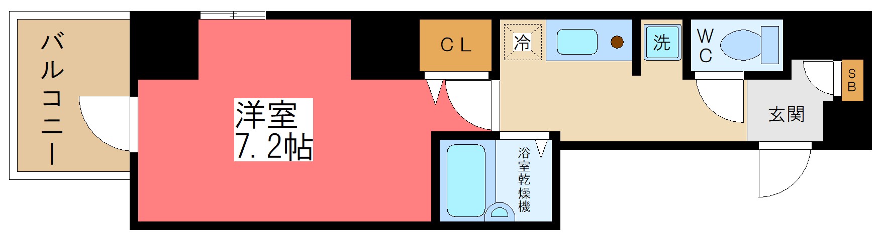 京王線 笹塚駅 徒歩4分 13階建 築24年の間取り写真