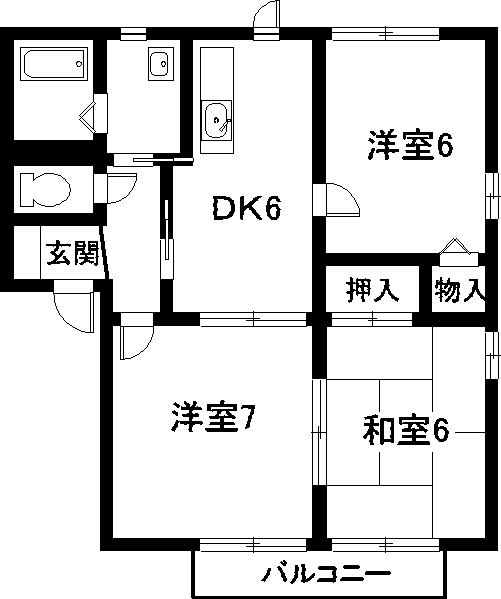 名鉄河和線 青山駅 徒歩30分 2階建 築27年の間取り写真