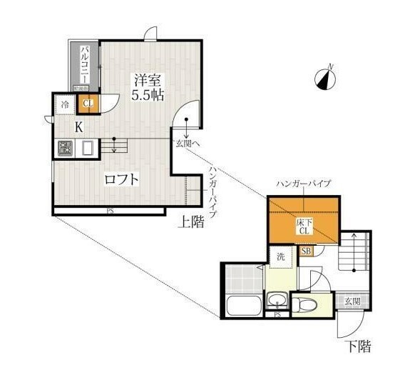 ＪＲ埼京線 与野本町駅 徒歩12分 2階建 築7年の間取り写真
