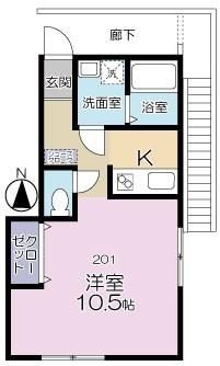 東急田園都市線 二子玉川駅 徒歩14分 2階建 築45年の間取り写真