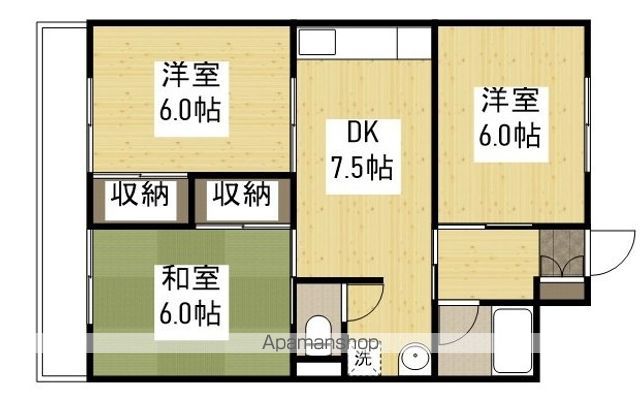 奥野マンションの間取り写真