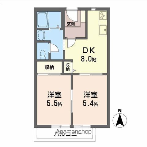 ＪＲ阪和線 東岸和田駅 徒歩15分 2階建 築32年の間取り写真