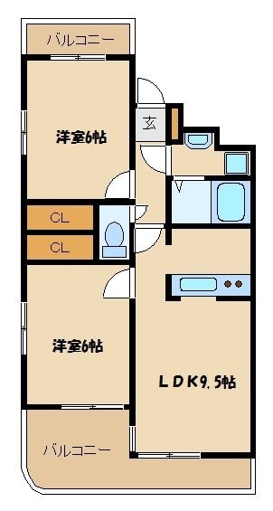 MIYAKOマンションの間取り写真