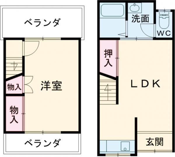 名張市柳原町戸建貸家の間取り写真
