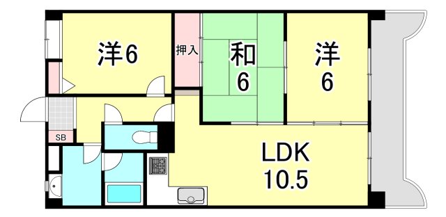 カウリー芦屋の間取り写真