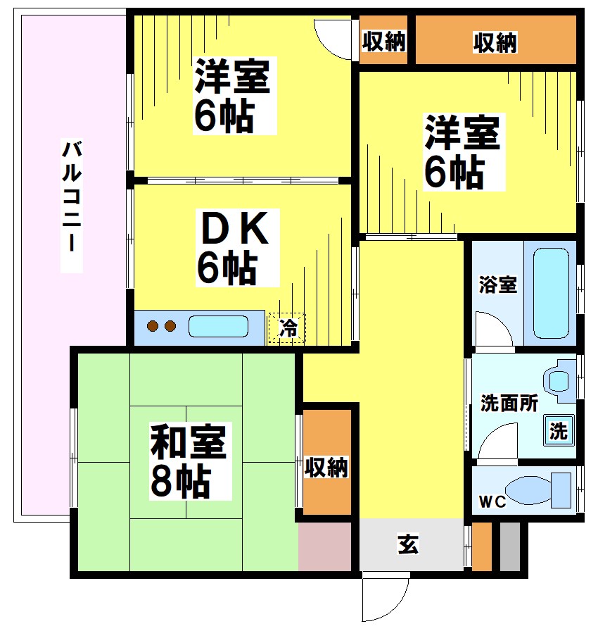 調布市菊野台のマンションの間取り