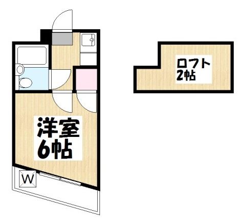 世田谷区太子堂のアパートの間取り