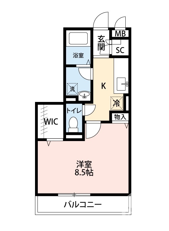 【堺市西区鳳東町のアパートの間取り】