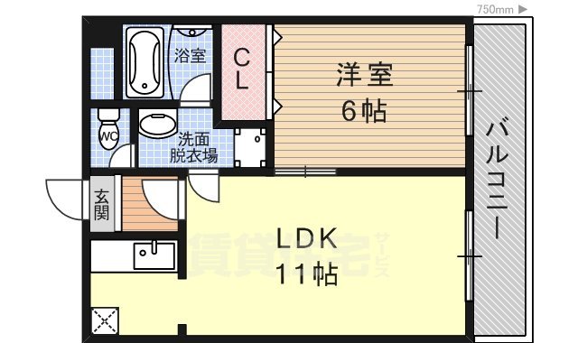 大津市今堅田のアパートの間取り