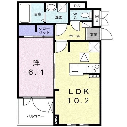 フラワータウン　ジャスミンの間取り