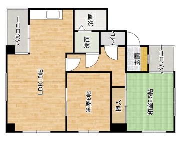 【神戸市北区北五葉のマンションの間取り】