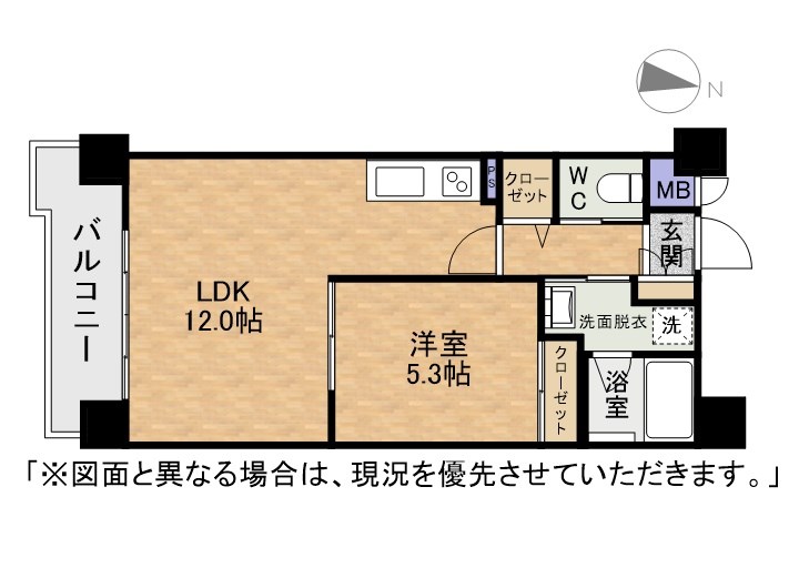 北九州市小倉北区馬借のマンションの間取り