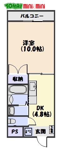 アシスト笹笛A棟の間取り