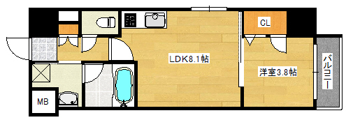 S-RESIDENCE宇品5丁目IIの間取り