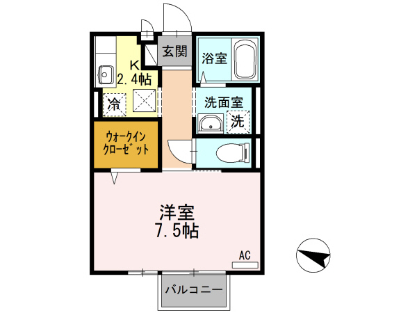 サウスフラッツ1の間取り