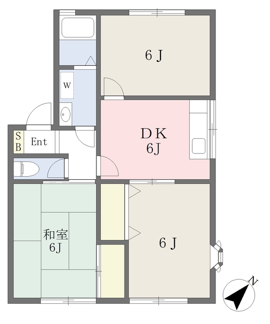 横浜市港北区小机町のアパートの間取り