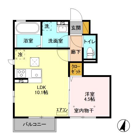 習志野市屋敷のアパートの間取り