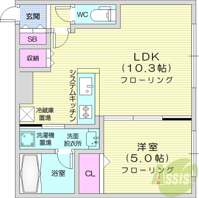 ル・シェーヌ桑園の間取り