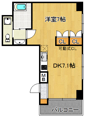 【西宮市江上町のマンションの間取り】