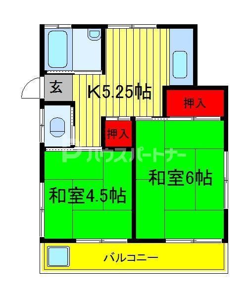 こなみハイツ柏Aの間取り