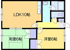 コスモス江別Ａの間取り