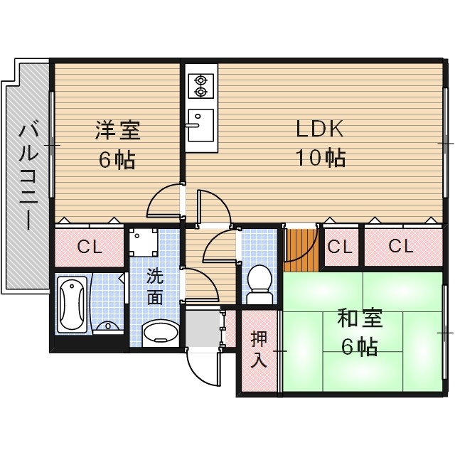 昇栄マンションIIの間取り