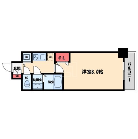 大阪市西区立売堀のマンションの間取り