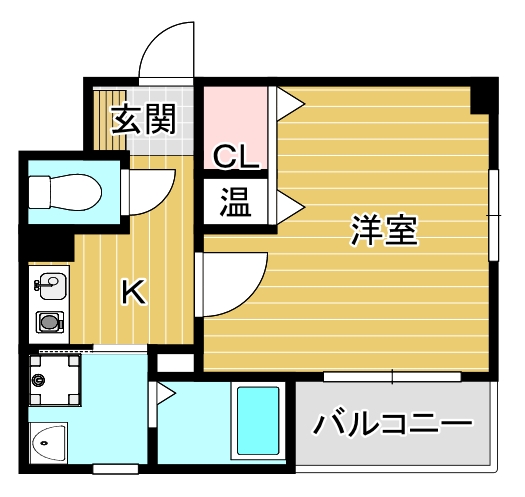 大阪市北区長柄西のマンションの間取り