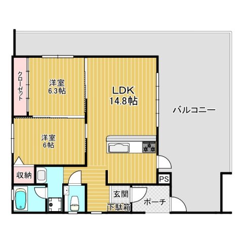 ゴールド仲座の間取り