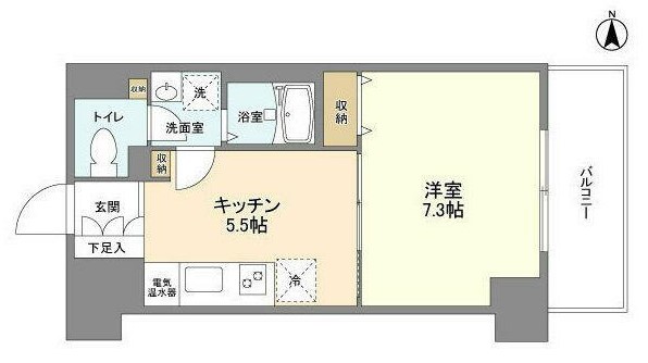 中央区東日本橋のマンションの間取り