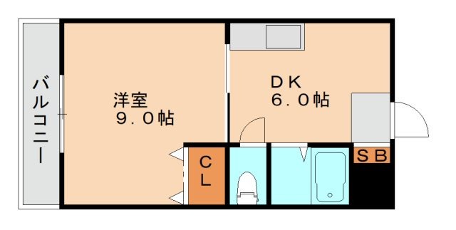 福岡市東区唐原のマンションの間取り