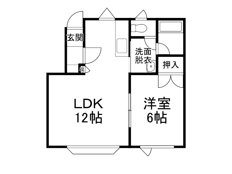 大樹コーポリバーサイドIの間取り