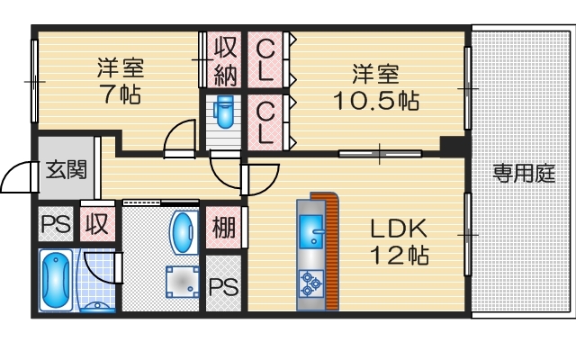 アパルトマン北千里の間取り