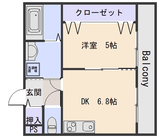 【広島市安佐南区山本のアパートの間取り】