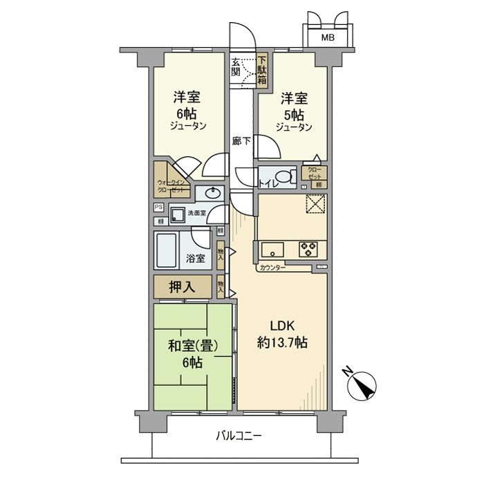 レックス柏逆井の間取り