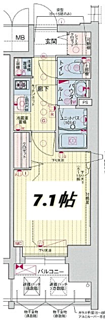 名古屋市中村区井深町のマンションの間取り