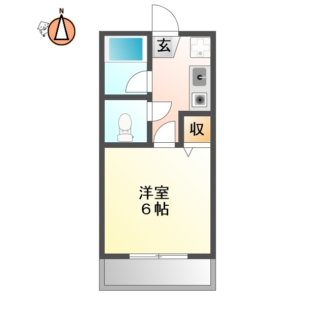 徳島市南蔵本町のマンションの間取り